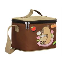 Capybara Erkek Çocuk Isı Yalıtımlı Beslenme Çantası - Bej - Kahverengi - 5231