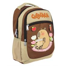 Capybara Erkek Çocuk İlkokul Okul Sırt Çantası - Bej - Kahverengi - 5230