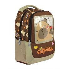 Capybara Erkek Çocuk İlkokul Okul Sırt Çantası - Kahverengi - 5209