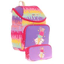 Kaukko Kırmızı Mor, Dondurma Temalı, Kız Çocuk Okul Çantası ve Kalem Çantası Seti - L5247+L8247