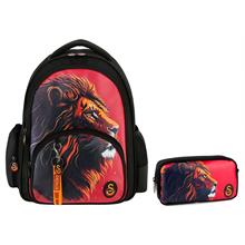 Galatasaray Erkek Çocuk Aslan Baskılı Suni Deri Okul Çantası ve Kalemlik Seti (İkili Set) - SETME25560C