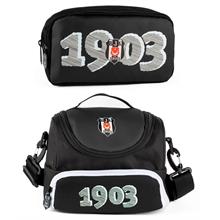 Beşiktaş Erkek Çocuk 1903 Baskılı Beslenme Çantası ve Kalemlik Seti (İkili Set) - ME25345