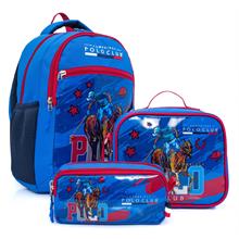 Cambridge Polo Club Riders Temalı 3 lü Erkek İlkokul Çanta Seti - Mavi - PLCAN2118