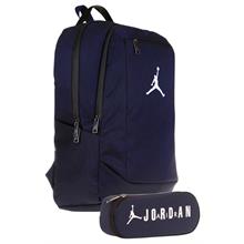 Jordan Air Arizona Okul Sırt Çantası ve Özel Bölmeli Organizer Kalemlik Seti - Erkek - Lacivert