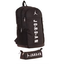 Jordan Air Nevada İkili Çanta Seti - Dört Bölmeli Sırt Çantası ve Üçgen Kalemlik - Siyah - Erkek