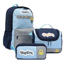 Benetton Erkek Çocuk Üçlü Okul Çanta Seti 21029 - Lacivert Mavi