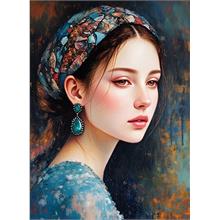 Nova Puzzle 1000 Parça Zümrüt Küpeli Kız Puzzle - Portre