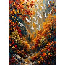 Nova Puzzle 1000 Parça Beyaz Kuşların Dansı Puzzle - Uçuşan Beyaz Kuşlar