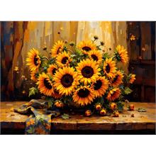 Nova Puzzle 1000 Parça Ayçiçeklerinin Sarı Melodisi Puzzle - Ayçiçek Natürmort