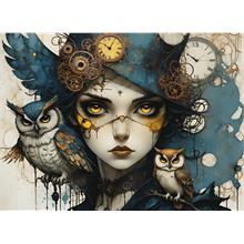 Nova Puzzle 1000 Parça Baykuşlu Gizem Puzzle - Kadın ve Baykuş