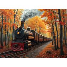 Nova Puzzle 1000 Parça Buharlı Sonbahar Yolculuğu Puzzle - Kara Tren