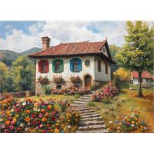 Nova Puzzle 1000 Parça Bahar Rüyası Puzzle - Dağ Evi ve Merdivenler