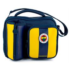 Fenerbahçe Sarı Lacivert Çubuk Desenli Suni Deri Beslenme Çantası - 25758