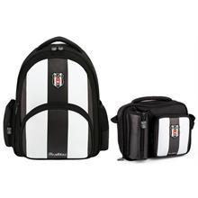 Beşiktaş Lisanslı Okul Çantası ve Beslenme Çantası Seti - SETME25356B