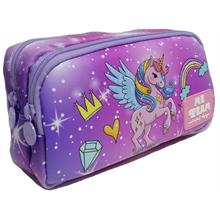 Me Team Pegasus Baskılı Kız Çocuk İki Gözlü Kalemlik - 25055